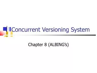 Concurrent Versioning System