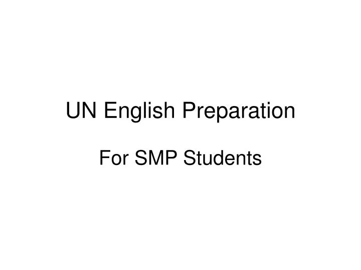 un english preparation