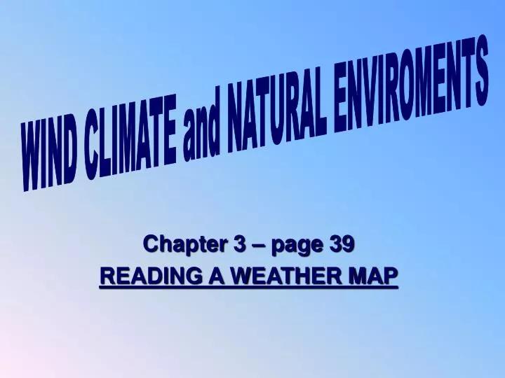 chapter 3 page 39 reading a weather map