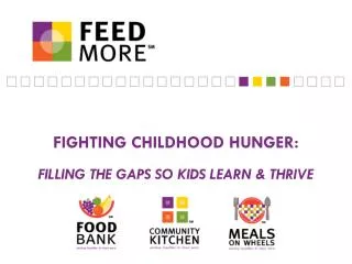 Fighting Childhood hunger: filling the gaps so kids learn &amp; thrive