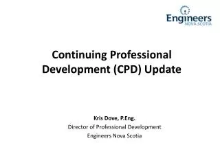 Continuing Professional Development (CPD) Update