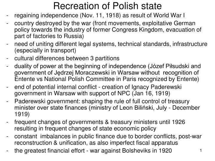 recreation of polish state