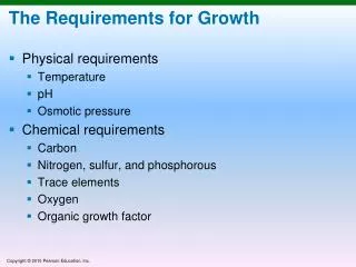 The Requirements for Growth