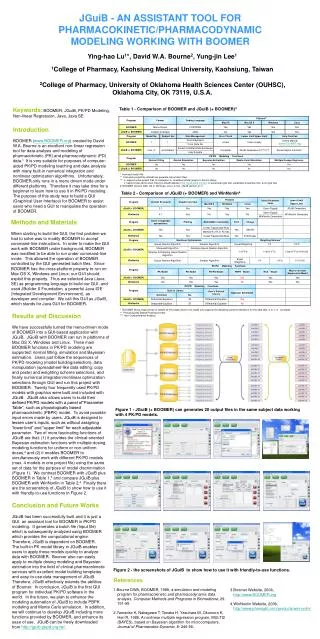 JGuiB - AN ASSISTANT TOOL FOR PHARMACOKINETIC/PHARMACODYNAMIC MODELING WORKING WITH BOOMER