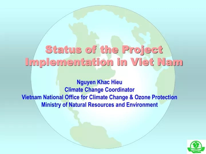 status of the project implementation in viet nam