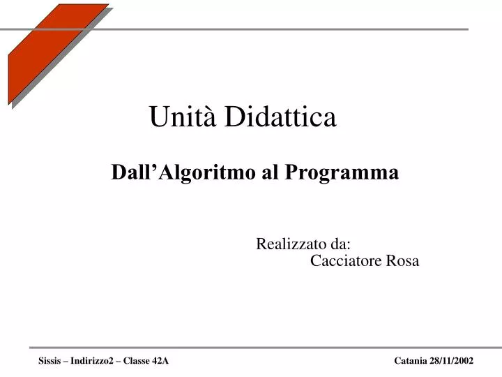 unit didattica