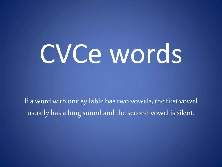 cvce words