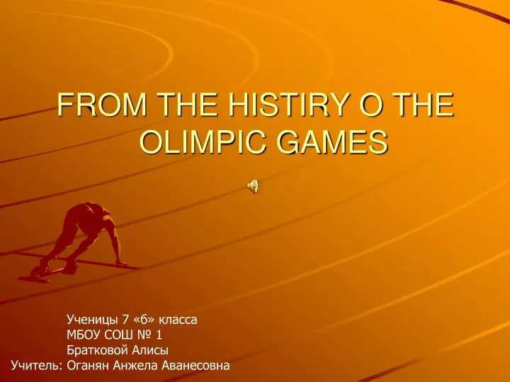 from the histiry o the olimpic games
