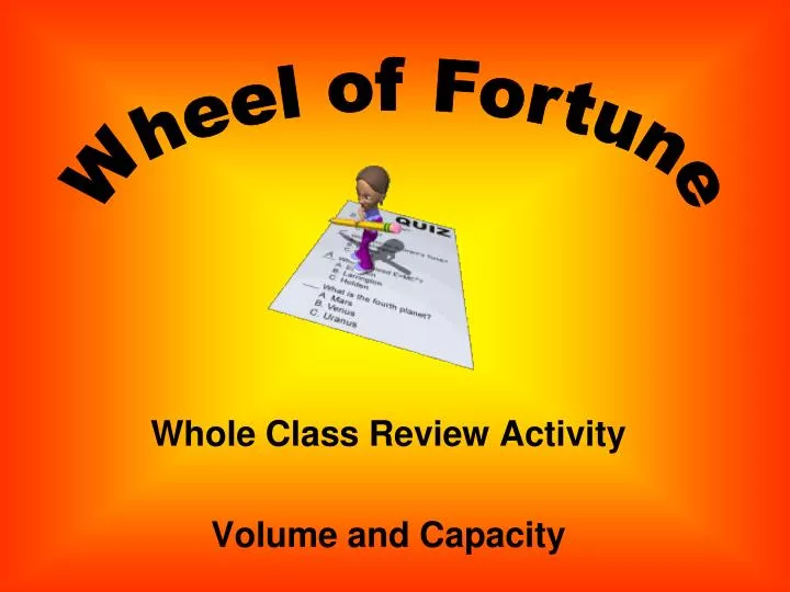 whole class review activity volume and capacity