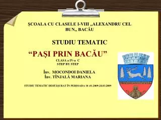 coala cu clasele i viii alexandru cel bun bac u studiu tematic