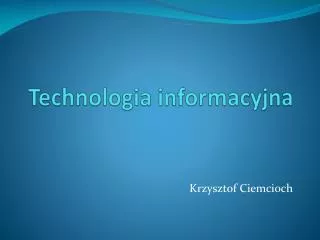 technologia informacyjna
