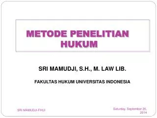metode penelitian hukum