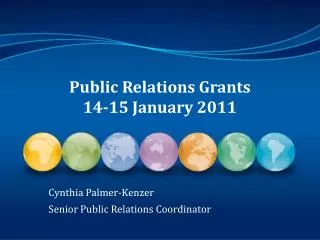 Public Relations Grants 14-15 January 2011