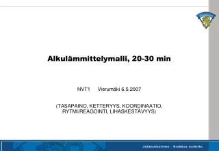 alkul mmittelymalli 20 30 min