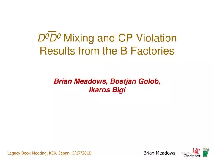 d 0 d 0 mixing and cp violation results from the b factories