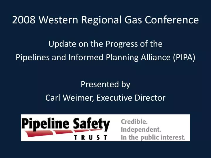 2008 western regional gas conference