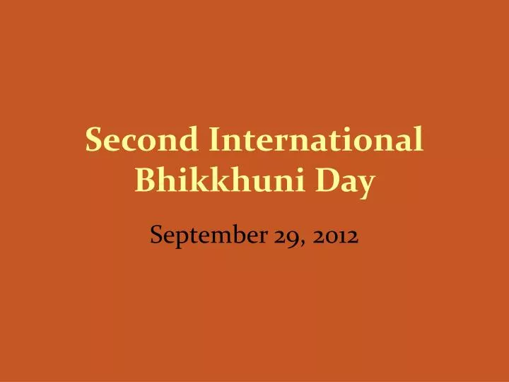 second international bhikkhuni day