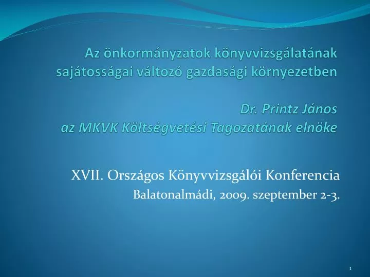 xvii orsz gos k nyvvizsg l i konferencia balatonalm di 2009 szeptember 2 3