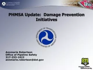 PHMSA Update: Damage Prevention Initiatives