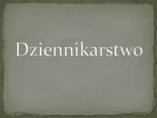 dziennikarstwo