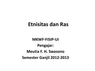 etnisitas dan ras