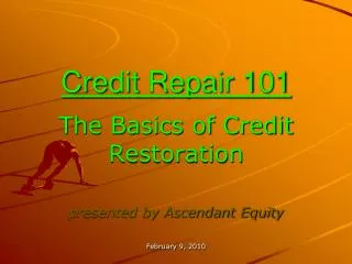 credit repair 101