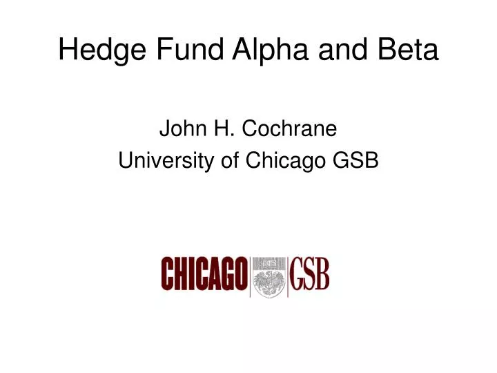hedge fund alpha and beta