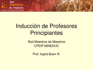 inducci n de profesores principiantes