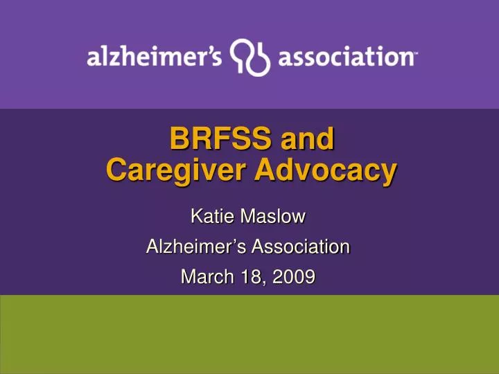 brfss and caregiver advocacy