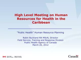High Level Meeting on Human Resources for Health in the Caribbean