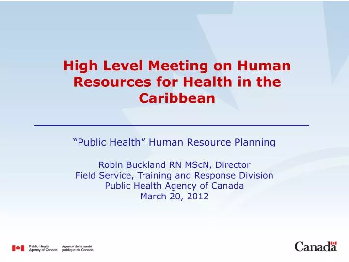 high level meeting on human resources for health in the caribbean