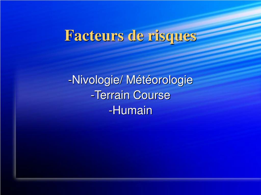 PPT - Facteurs de risques PowerPoint Presentation, free download - ID ...