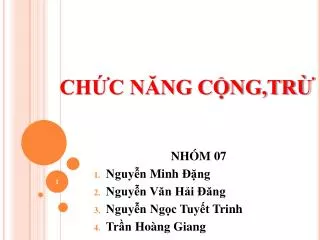 ch c n ng c ng tr