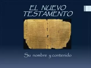 el nuevo testamento