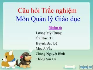c u h i tr c nghi m m n qu n l gi o d c