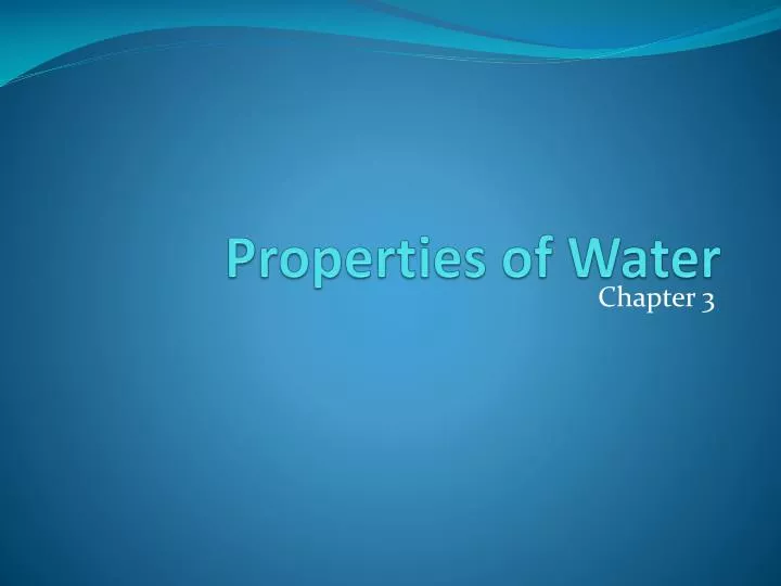 properties of water