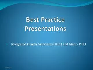 Best Practice Presentations