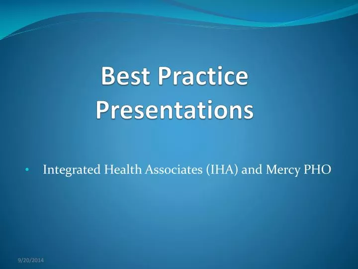 best practice presentations
