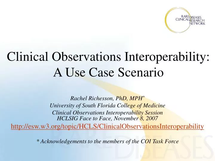 clinical observations interoperability a use case scenario