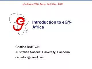 Introduction to eGY-Africa