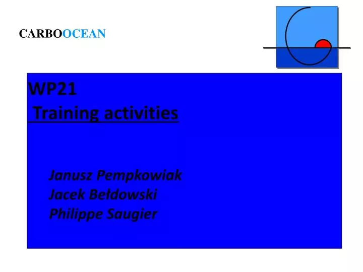 wp21 training activities