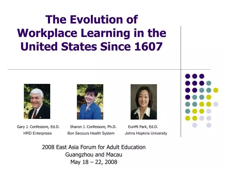the evolution of workplace learning in the united states since 1607