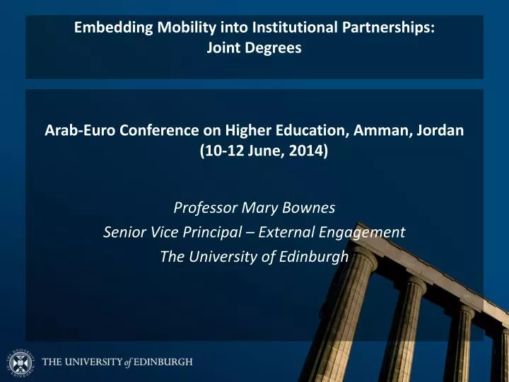 embedding mobility into institutional partnerships joint degrees