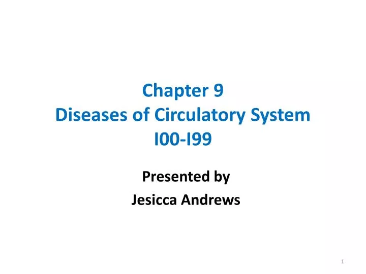 chapter 9 diseases of circulatory system i00 i99