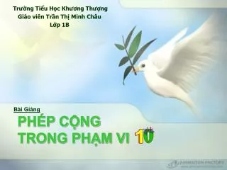 b i gi ng ph p c ng trong ph m vi