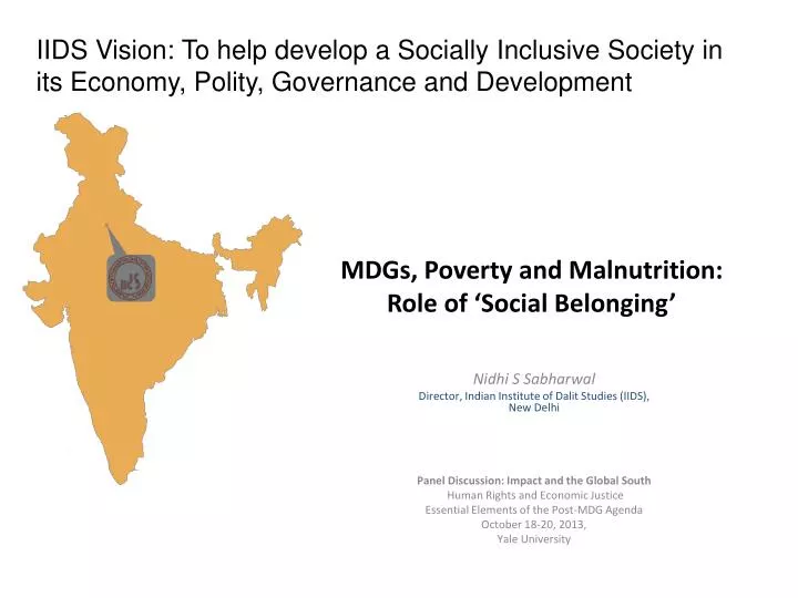 mdgs poverty and malnutrition role of social belonging