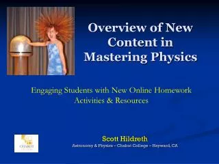 Overview of New Content in Mastering Physics