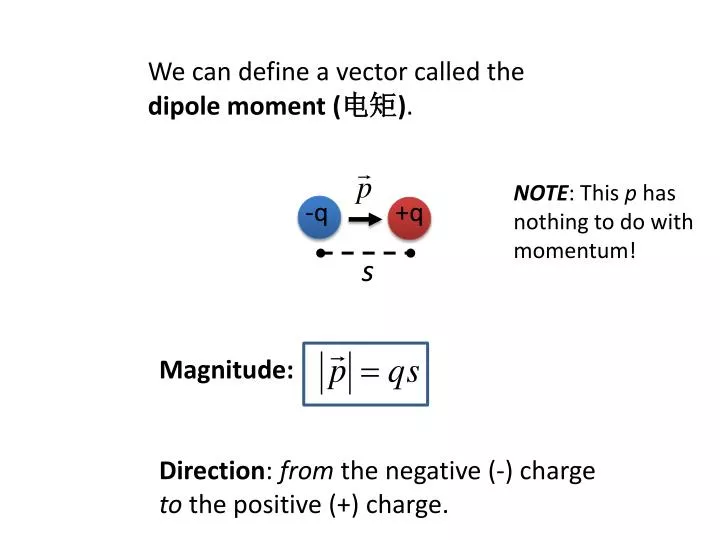 PPT We Can Define A Vector Called The Dipole Moment PPT We Can Define A Vector Called The Dipole Moment