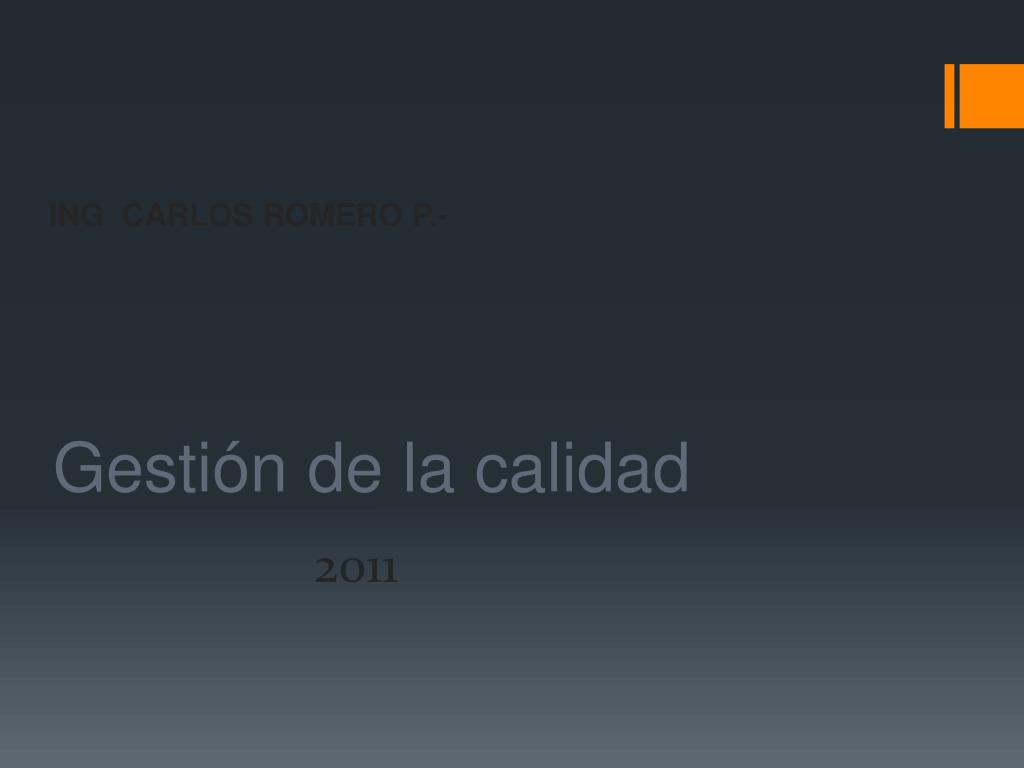PPT - Gestión de la calidad PowerPoint Presentation, free download - ID ...