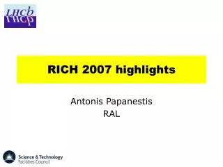 RICH 2007 highlights